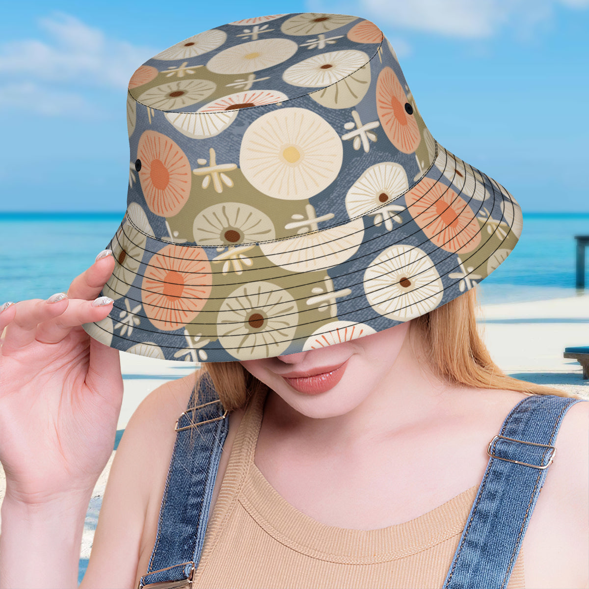 Abstract Pattern Double-Sided Unisex Polyester Bucket Hat