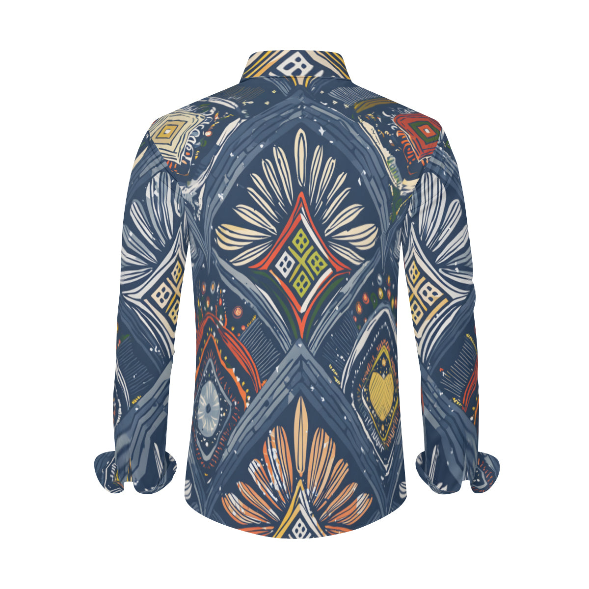 Abstract Pattern Men's Classic Long-Sleeved Shirt