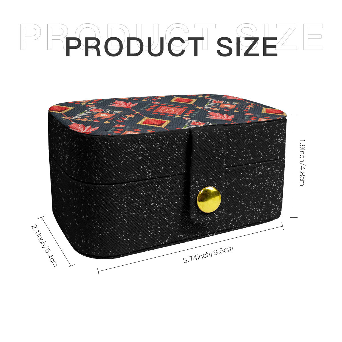 Abstract Pattern Personalized Portable Jewelry Box