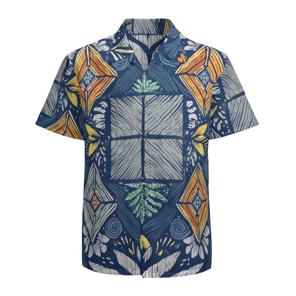 Abstract Denim Pattern Hawaiian Shirt