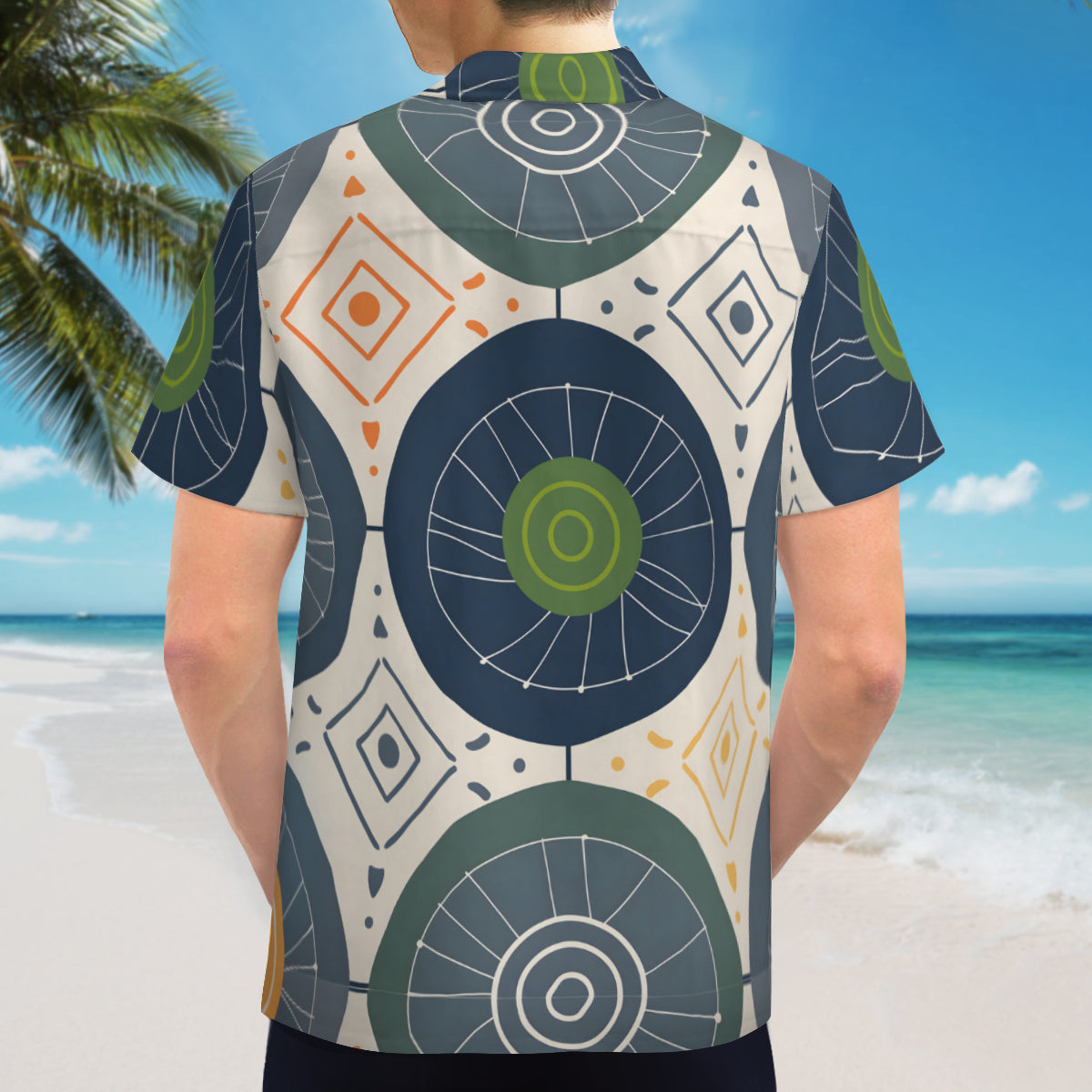 Abstract Denim Pattern Hawaiian Shirt