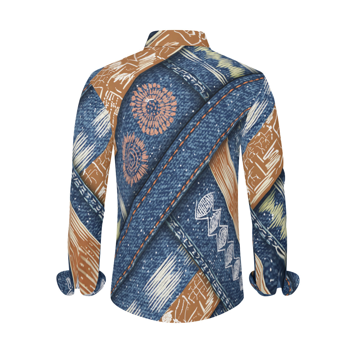 Abstract Pattern Men's Classic Long-Sleeved Shirt