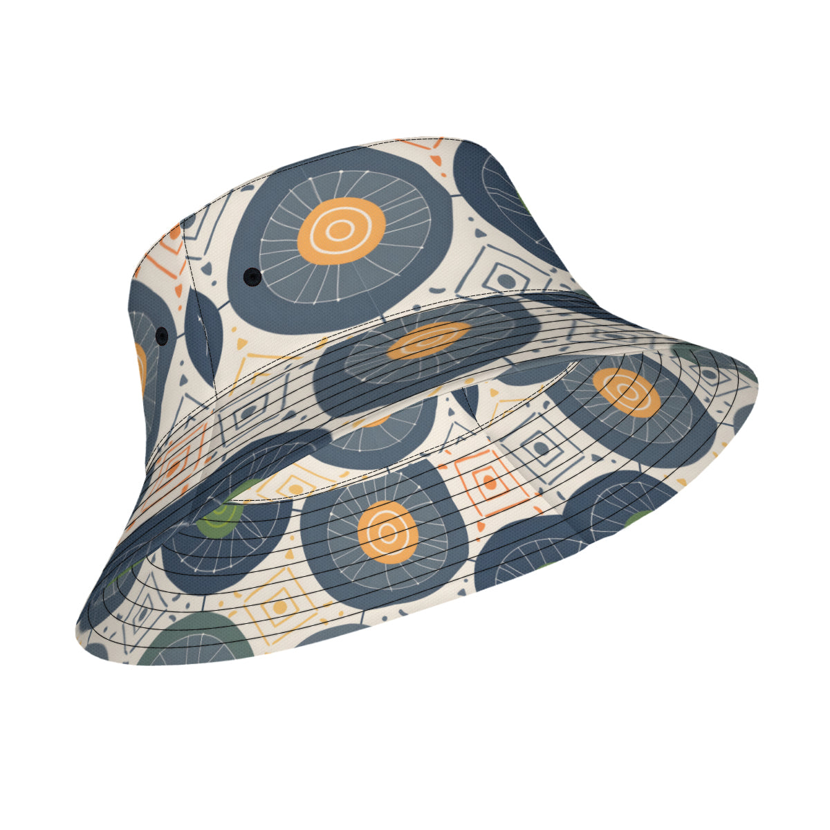 Abstract Denim Pattern Double-Sided Unisex Polyester Bucket Hat