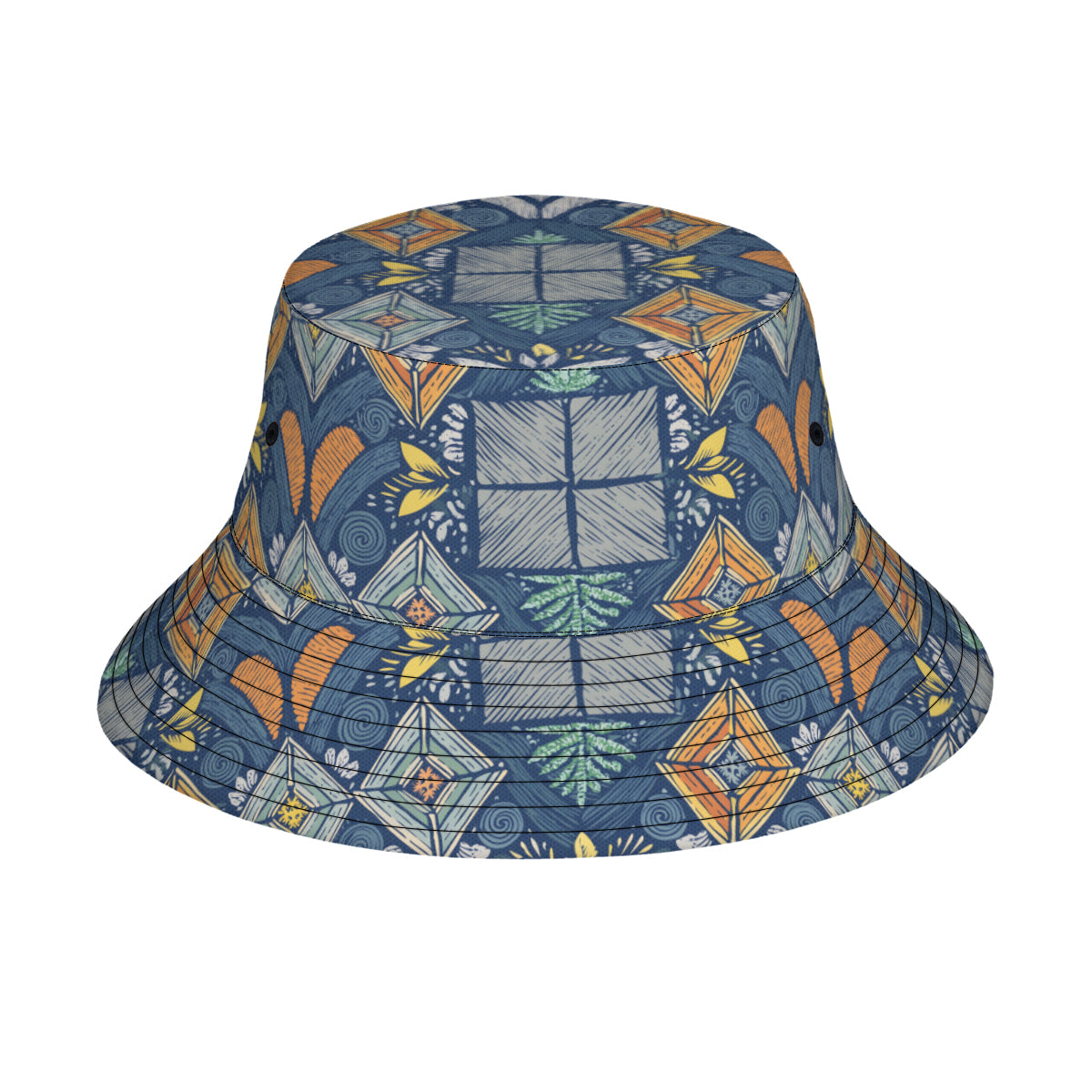 Abstract Denim Pattern  Double-Sided Unisex Polyester Bucket Hat