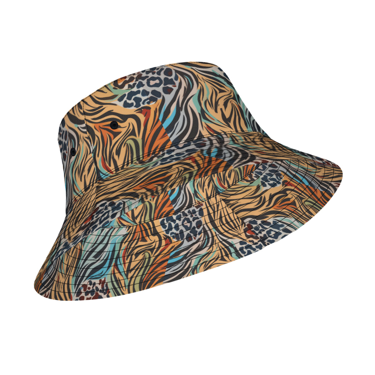 Animal Print Pattern Double-Sided Unisex Polyester Bucket Hat