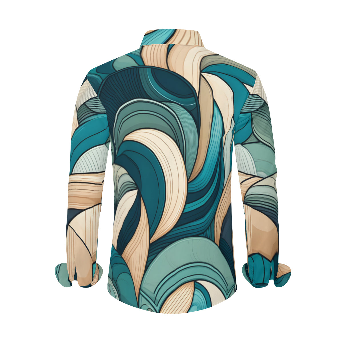 Abstract Pattern Men's Classic Long-Sleeved Shirt