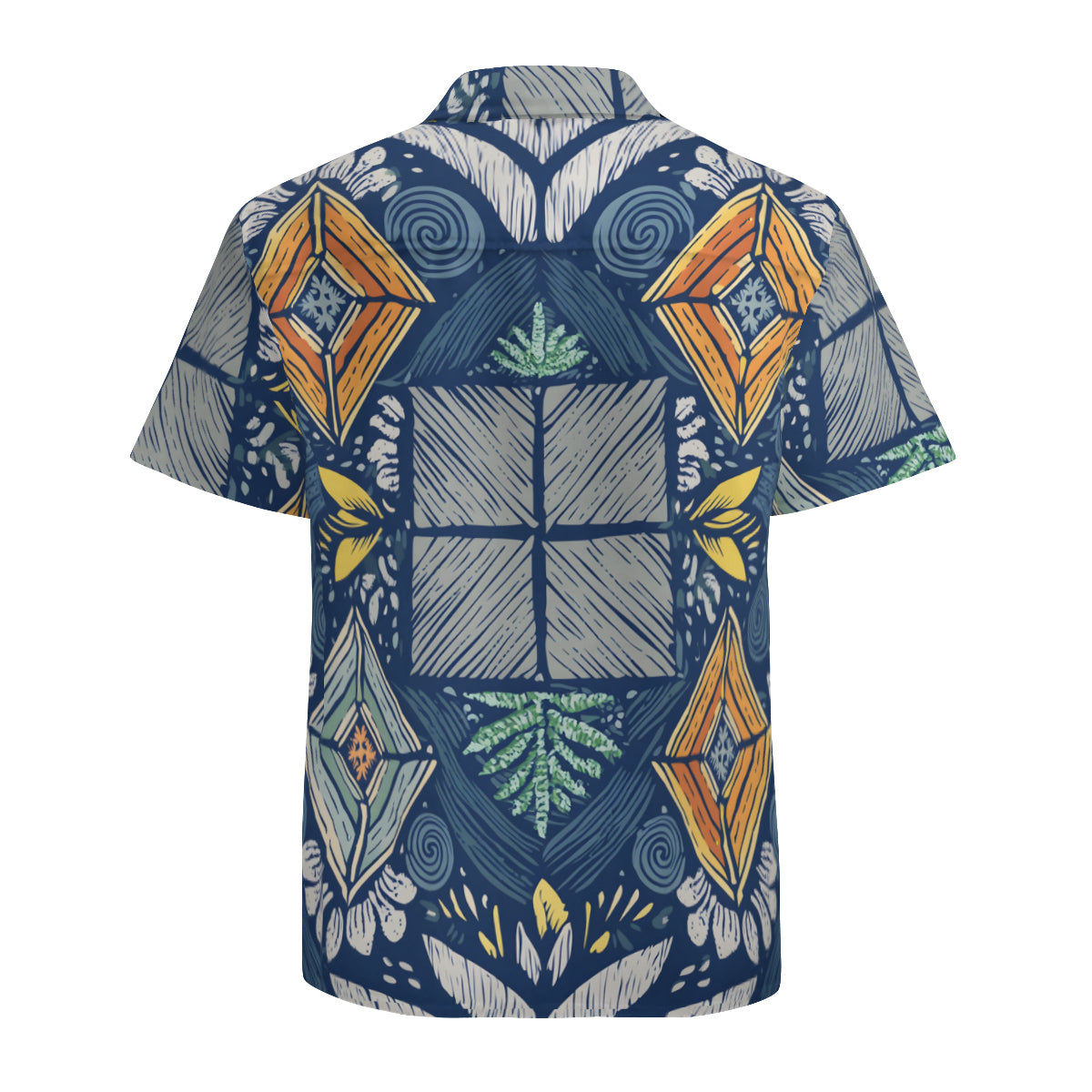 Abstract Denim Pattern Hawaiian Shirt