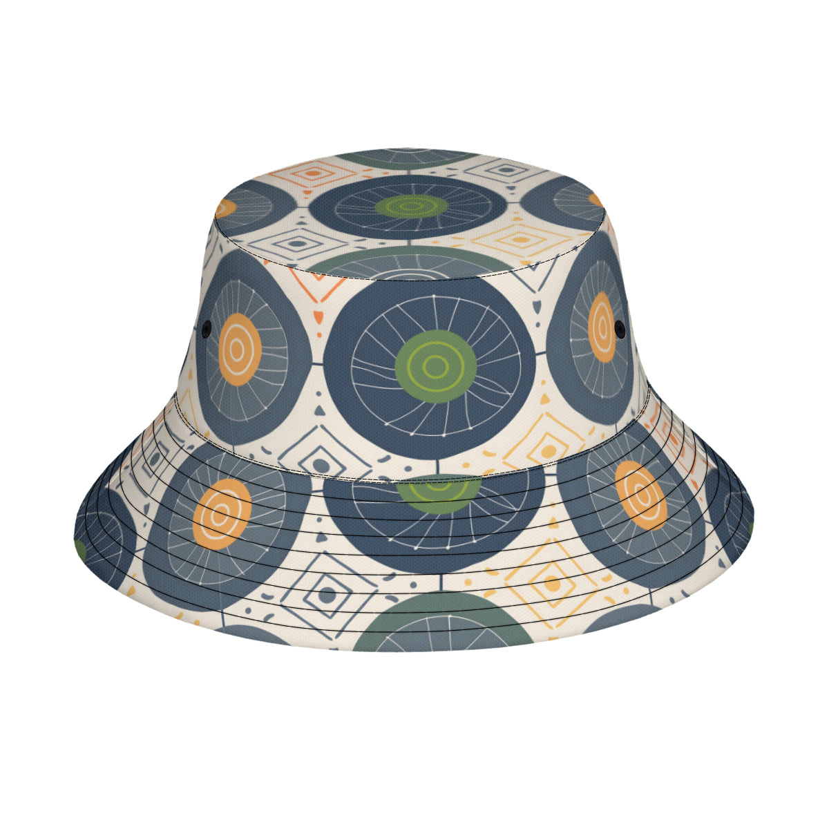 Abstract Denim Pattern Double-Sided Unisex Polyester Bucket Hat