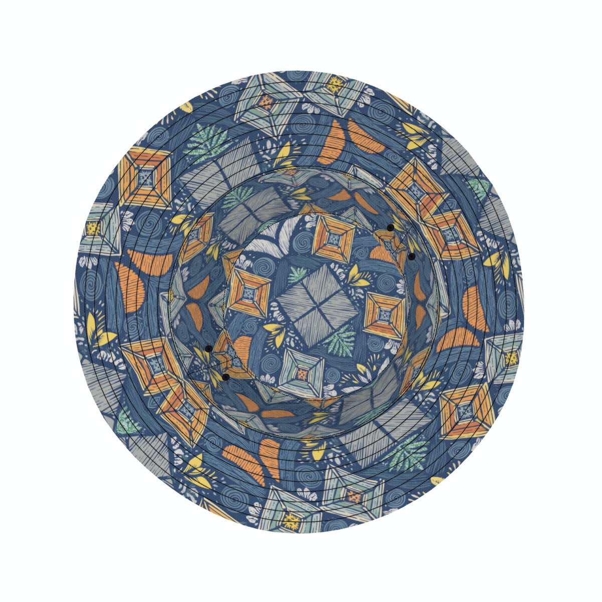 Abstract Denim Pattern  Double-Sided Unisex Polyester Bucket Hat