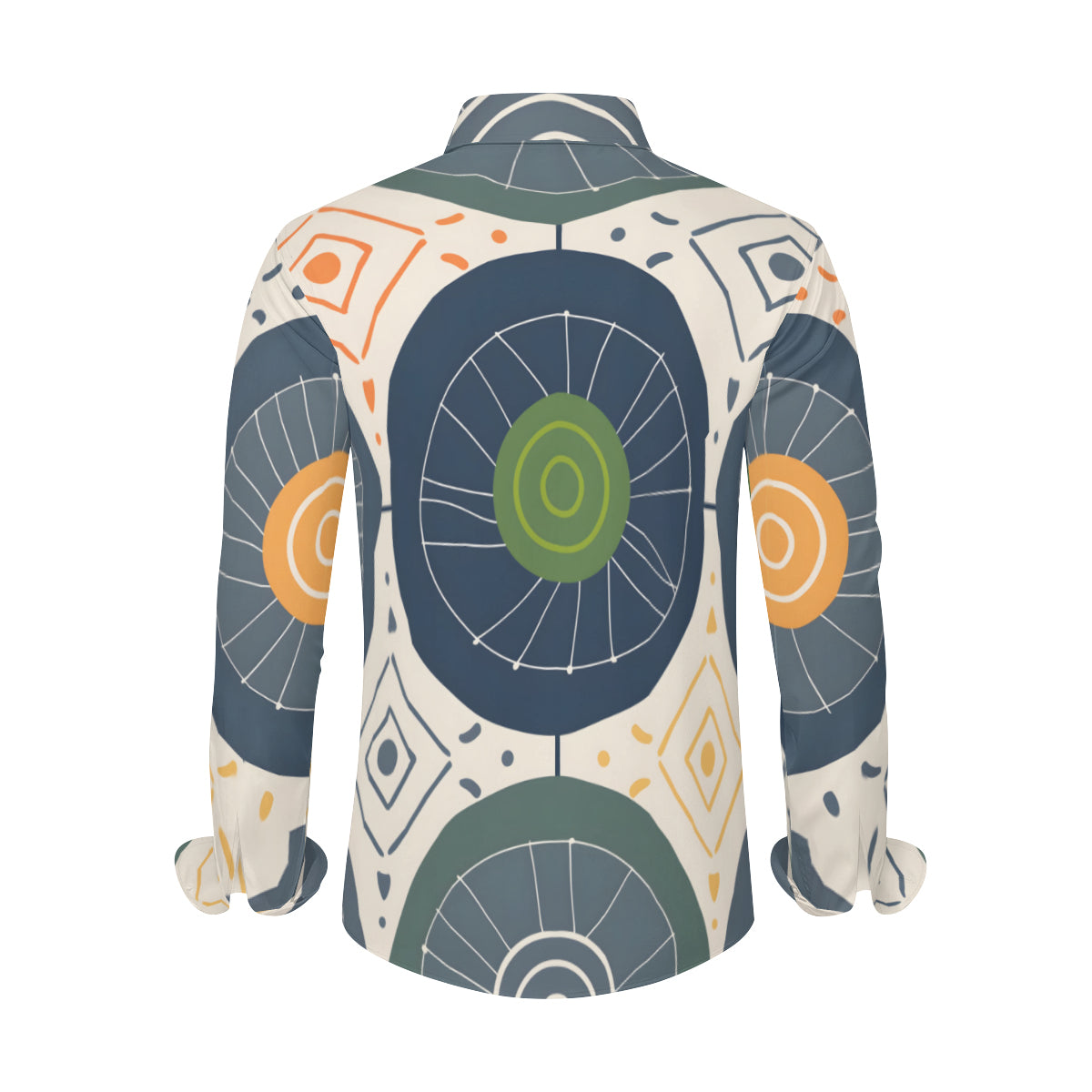 Abstract Denim Pattern Men's Classic Long-Sleeved Shirt