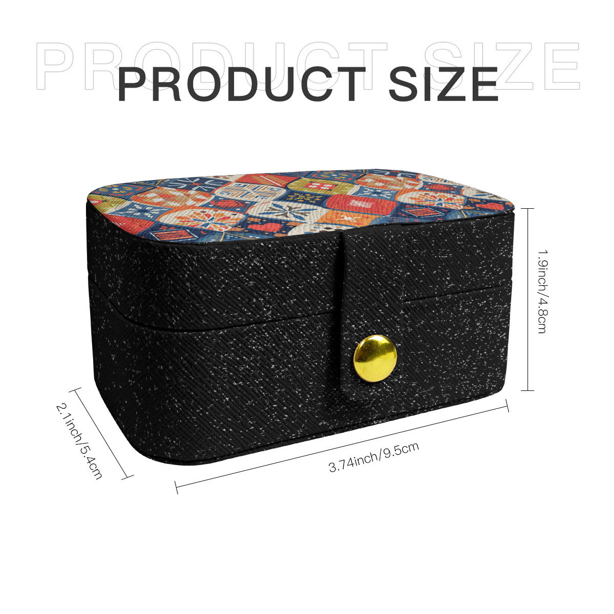 Abstract Pattern Personalized Portable Jewelry Box