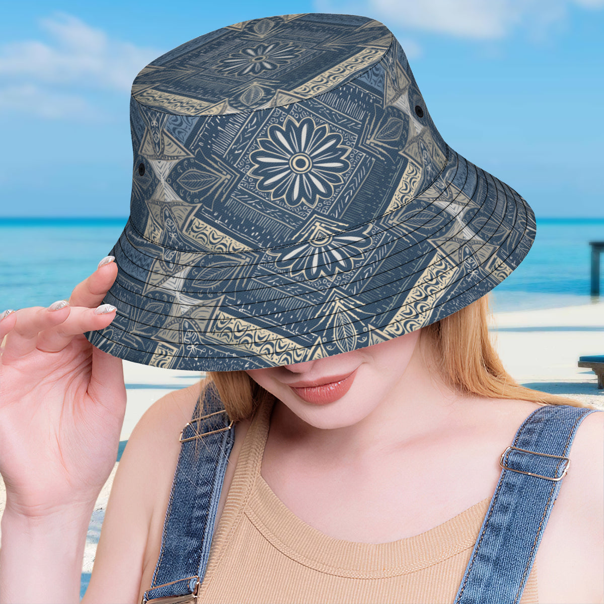 Abstract Pattern Double-Sided Unisex Polyester Bucket Hat