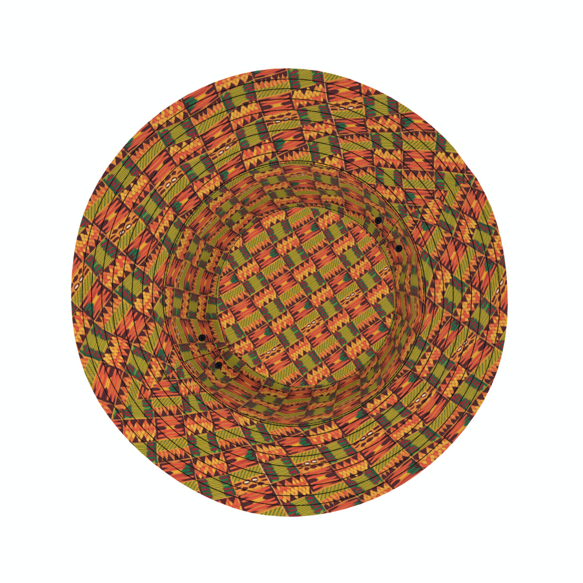 Abstract Kente Pattern Double-Sided Unisex Polyester Bucket Hat