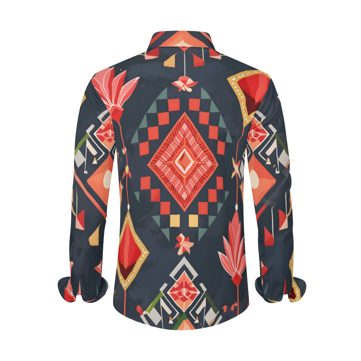 Abstract Pattern Men's Classic Long-Sleeved Shirt