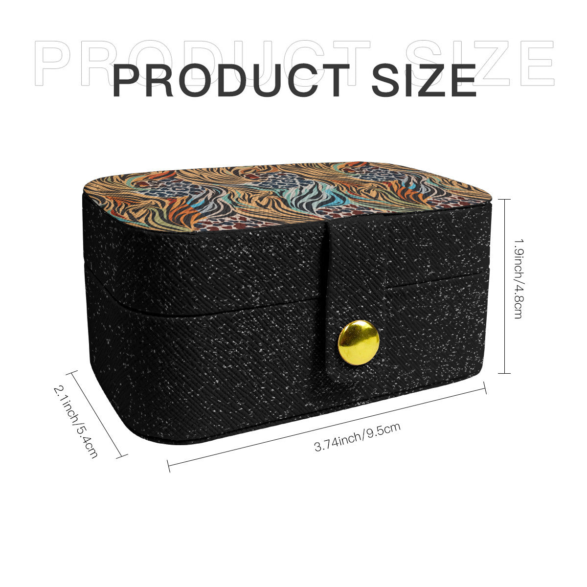 Animal Print Pattern Personalized Portable Jewelry Box