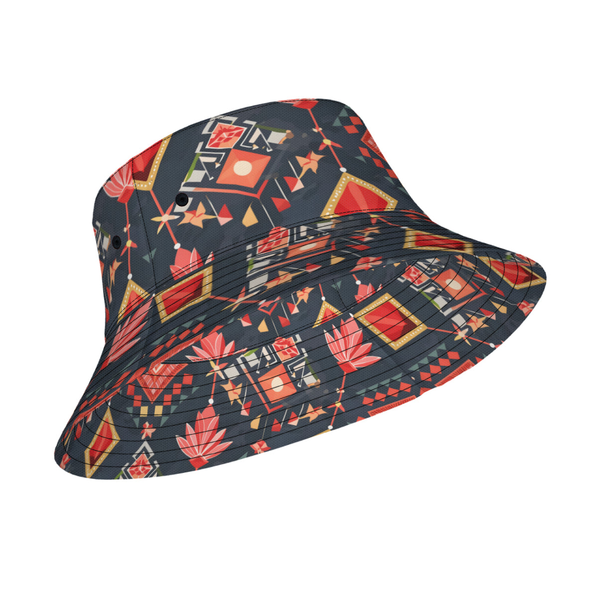 Abstract Pattern Double-Sided Unisex Polyester Bucket Hat