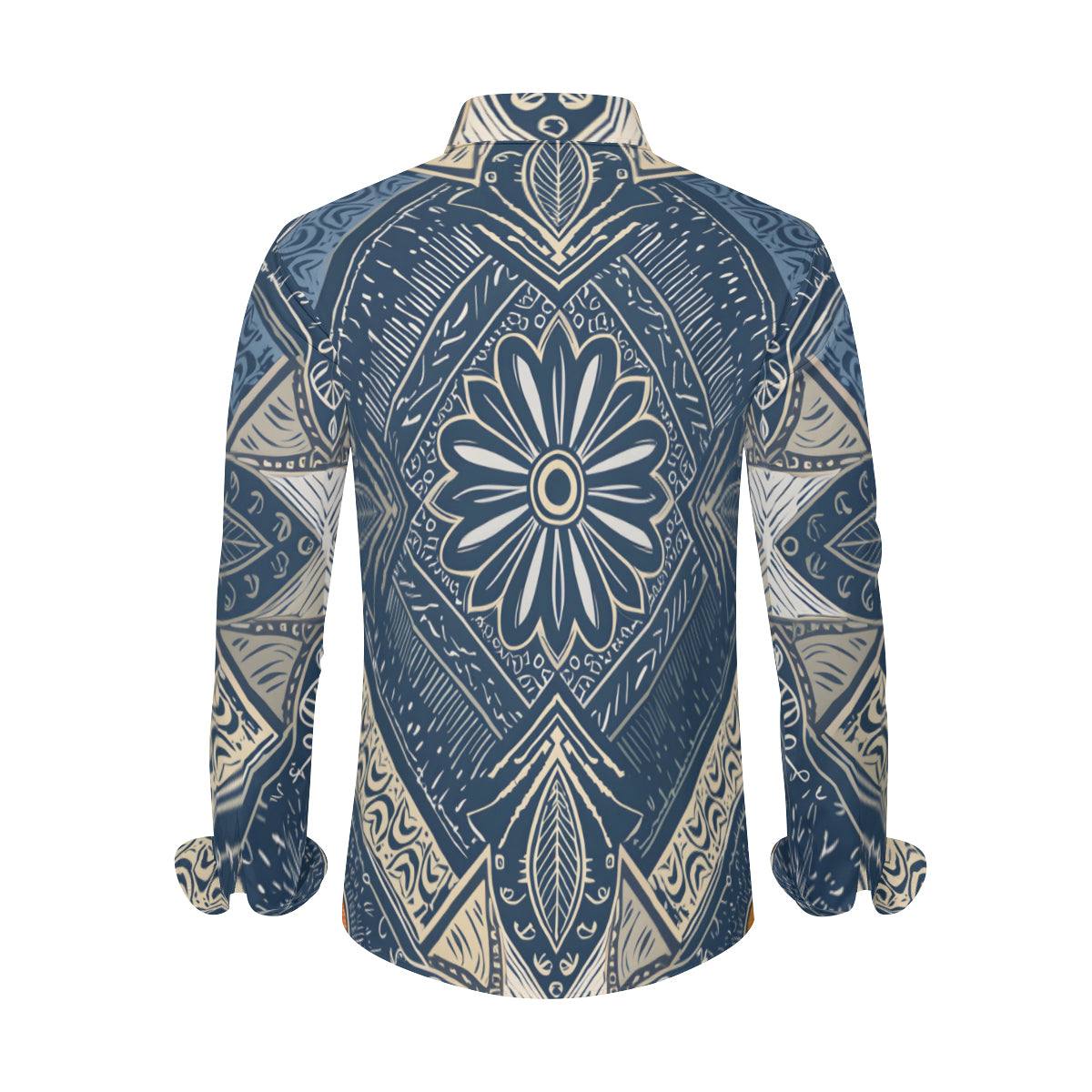 Abstract Pattern Men's Classic Long-Sleeved Shirt