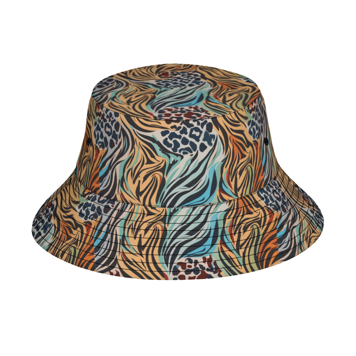 Animal Print Pattern Double-Sided Unisex Polyester Bucket Hat